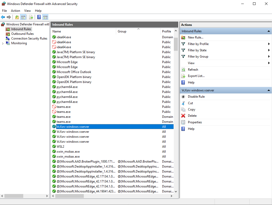 Windows Firewall Config